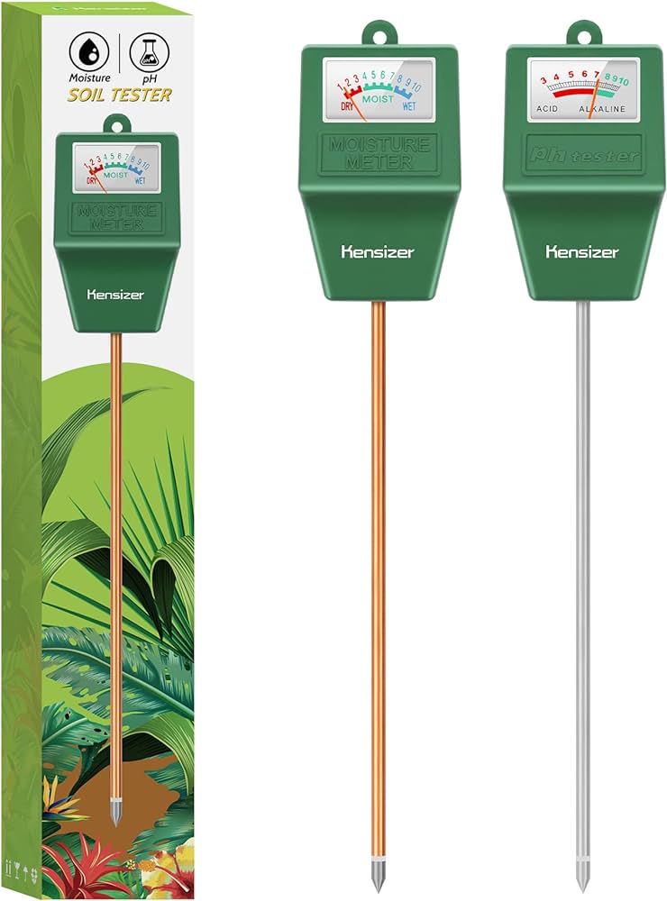 Kensizer Soil Tester, Soil Moisture/pH Meter, Gardening Farm Lawn Test Kit Tool, Digital Plant Pr... | Amazon (US)