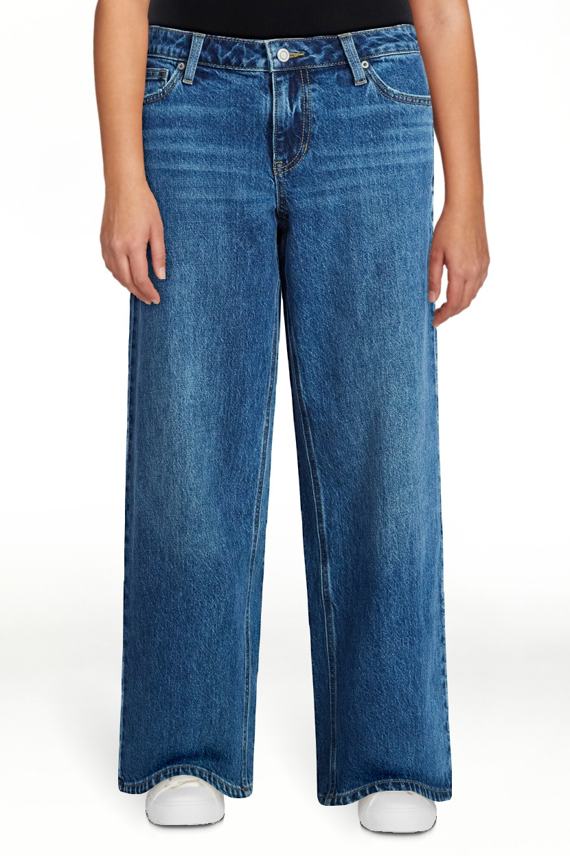 No Boundaries Mid Rise Baggy Jeans, 29", 31", 33" Inseams, Women'sand Women's Plus Sizes 00-24W | Walmart (US)