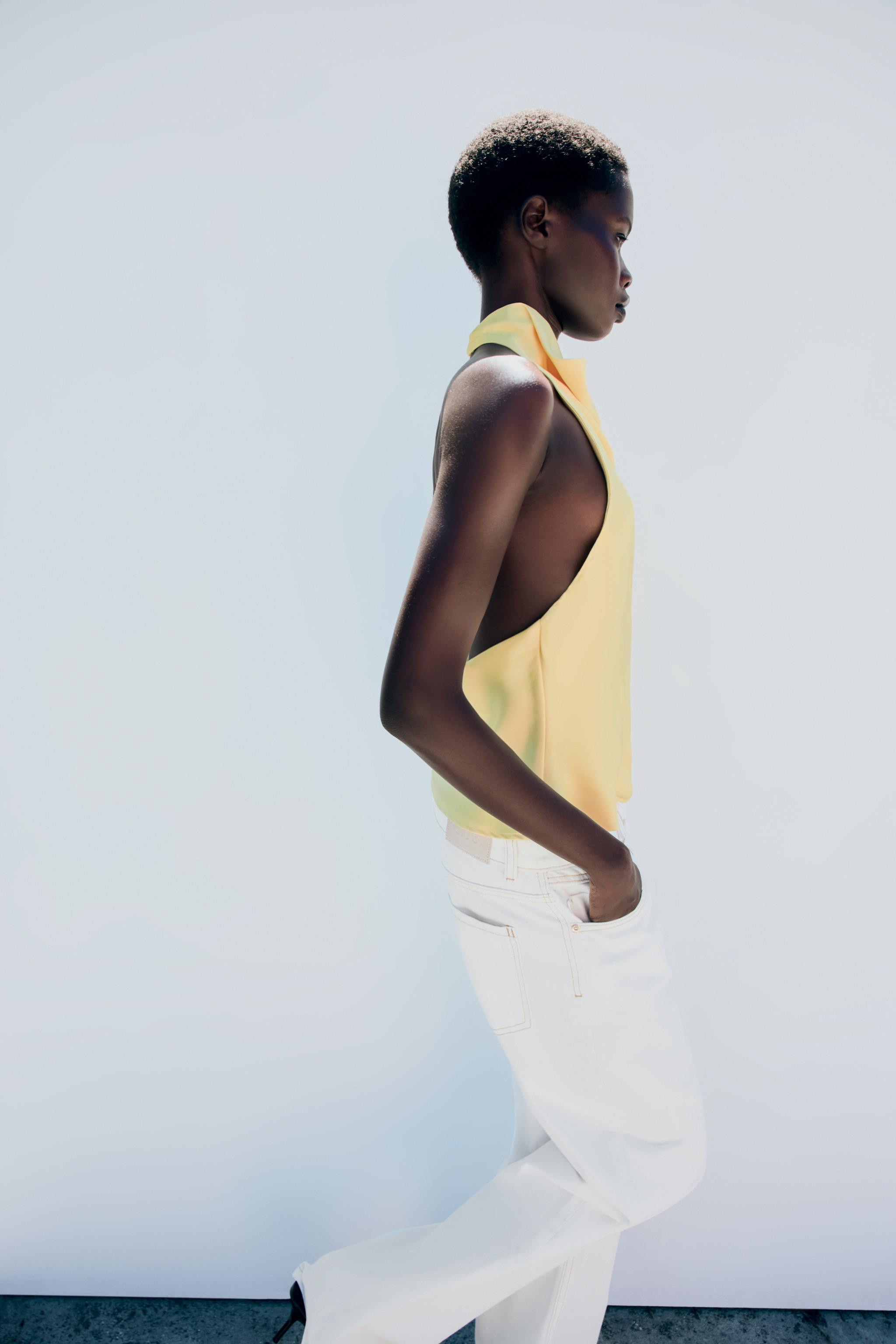 SATIN HALTER TOP | Zara US