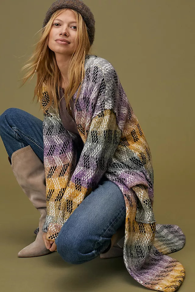 Pilcro Geo Sweater Coat | Anthropologie (US)