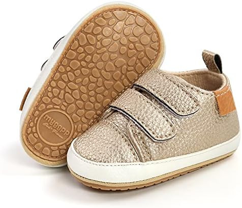 Baby Boys Girls Shoes Non-Slip Rubber Sole High-Top PU Leather Sneakers Infant First Walking Shoe... | Amazon (US)