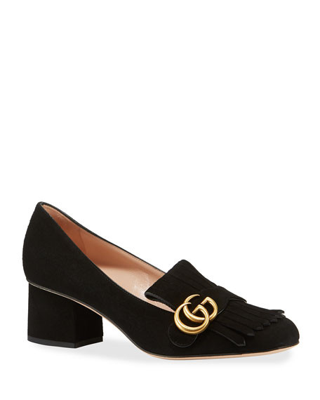 Gucci 55mm Marmont Kiltie Loafer | Neiman Marcus