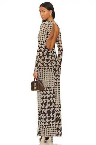Camila Coelho Gilma Maxi Dress in Brown Butterfly from Revolve.com | Revolve Clothing (Global)