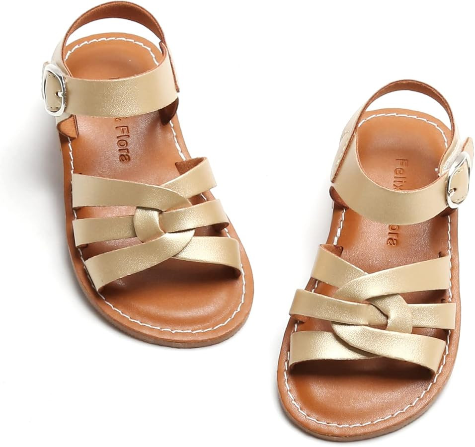 Felix & Flora Toddler Girl Sandals - Little Girl Easter Summer Dress Shoes Lightweight Open Toe B... | Amazon (US)