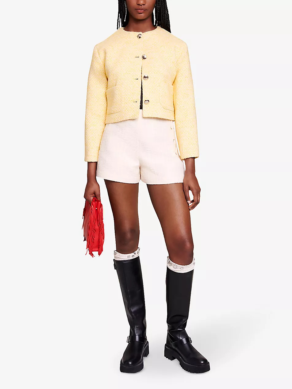 Viveta cropped tweed jacket | Selfridges