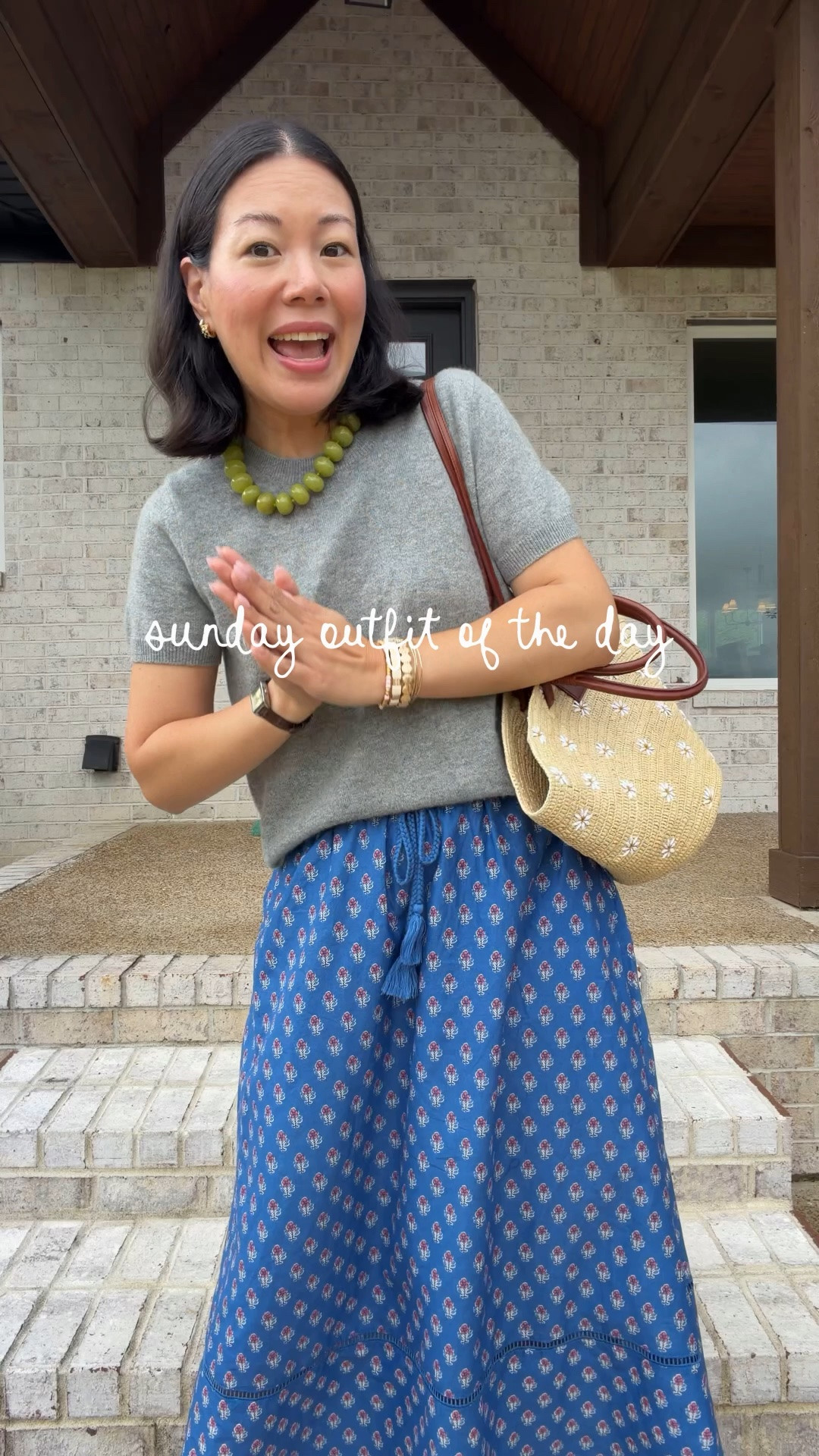 Sizing: wearing Large in cashmere tee, Small in maxi skirt.

#LTKootd #LTKPetite #LTKOver40