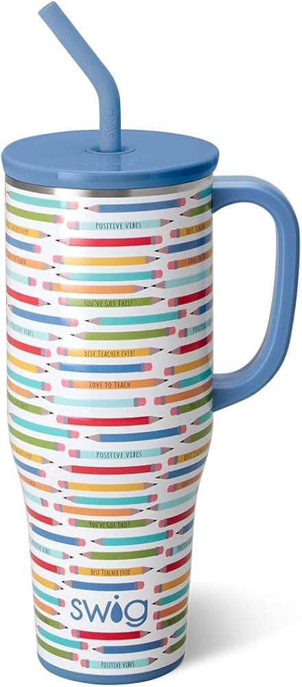 Swig Life 40oz Mega Mug, 40 oz Tumbler with Handle and Straw, Cup Holder Friendly, Dishwasher Saf... | Amazon (US)