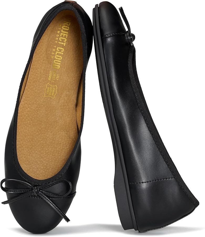 Project Cloud Ballet Flats for Women Shoes - Memory Foam Insole and Lightweight Mary Jane Flats -... | Amazon (US)