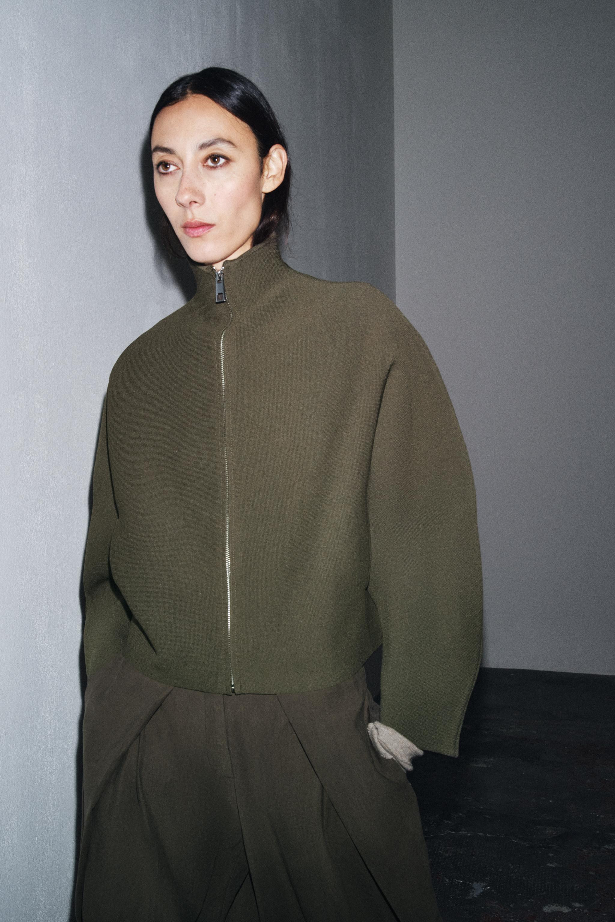 KNIT ZIP-UP JACKET | Zara UK