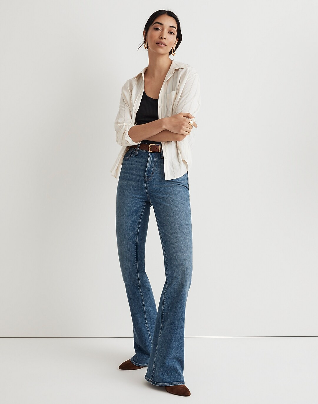 Skinny Flare Jeans in Calvino Wash: Crease Edition | Madewell