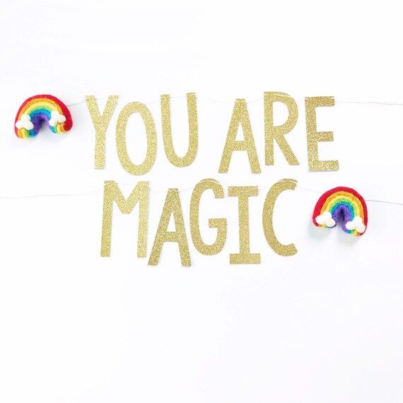 You Are Magic Banner With Felt Rainbows  Rainbow Garland  | Etsy | Etsy (US)