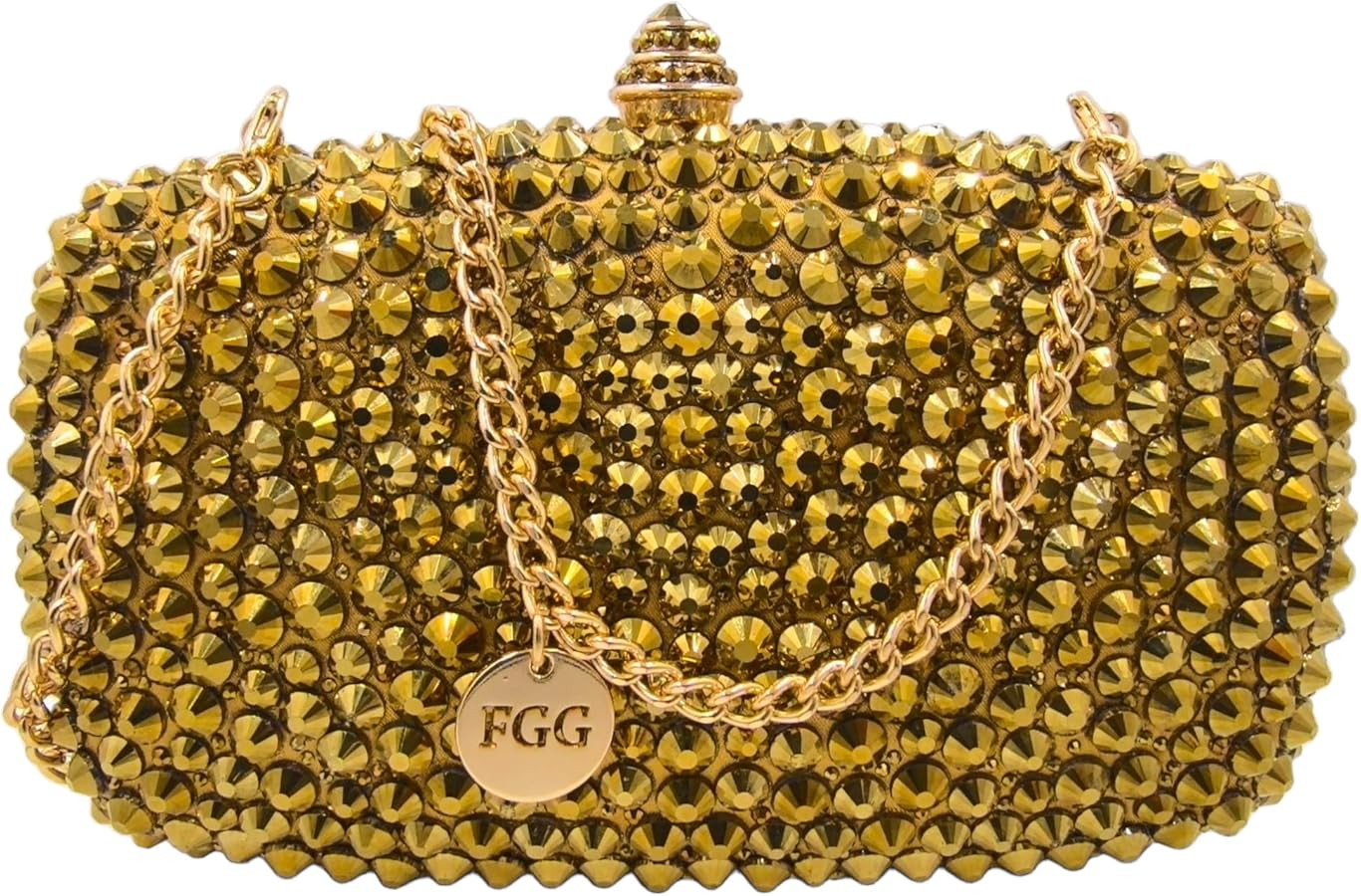 Boutique De FGG Mini Crystal Clutch Purse for Women Formal, Spikes Rhinestone Clutch Evening Bag,... | Amazon (US)