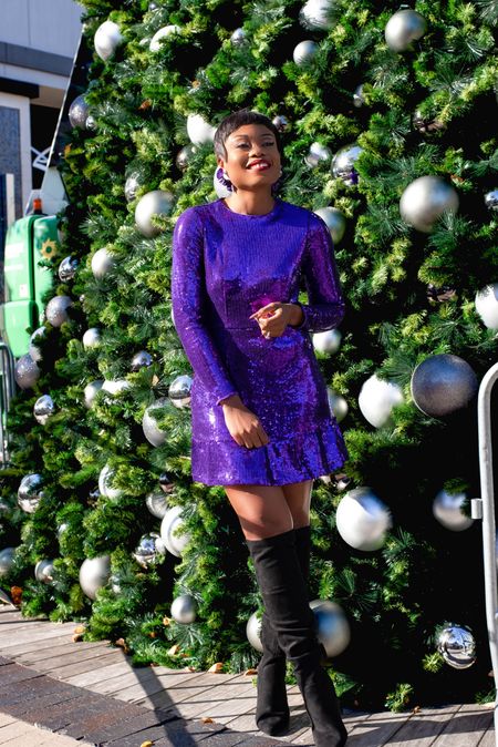 It doesn’t get any better than this sequins dress from @walmartfashion for $45 😱 It also comes in green. Get this at $101…love it!💜

#holidaydress #partydress #walmartfashion #nyedress #kneehighboots

#LTKunder50 #LTKSeasonal #LTKHoliday
