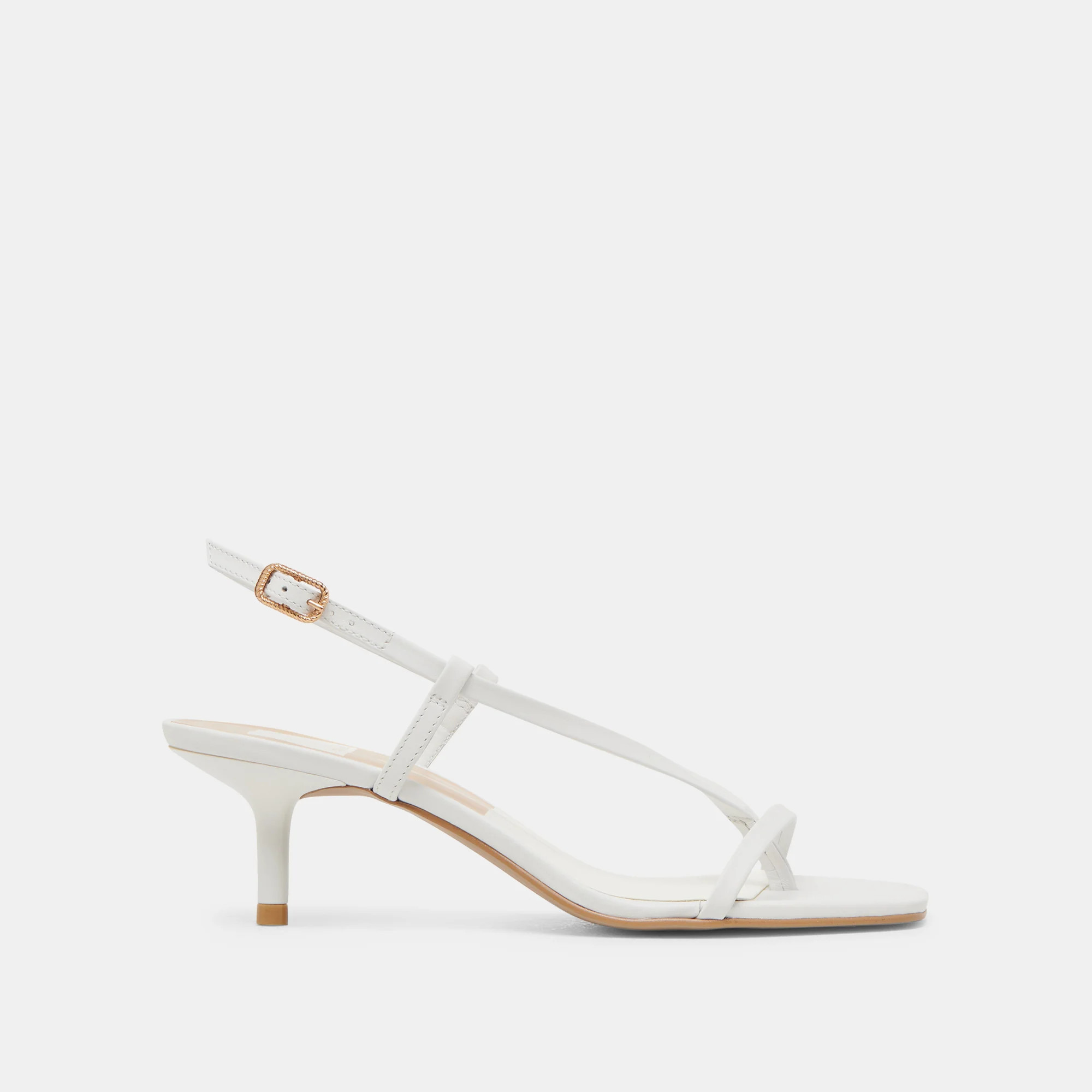 LAURY HEELS TRUE WHITE LEATHER | DolceVita.com