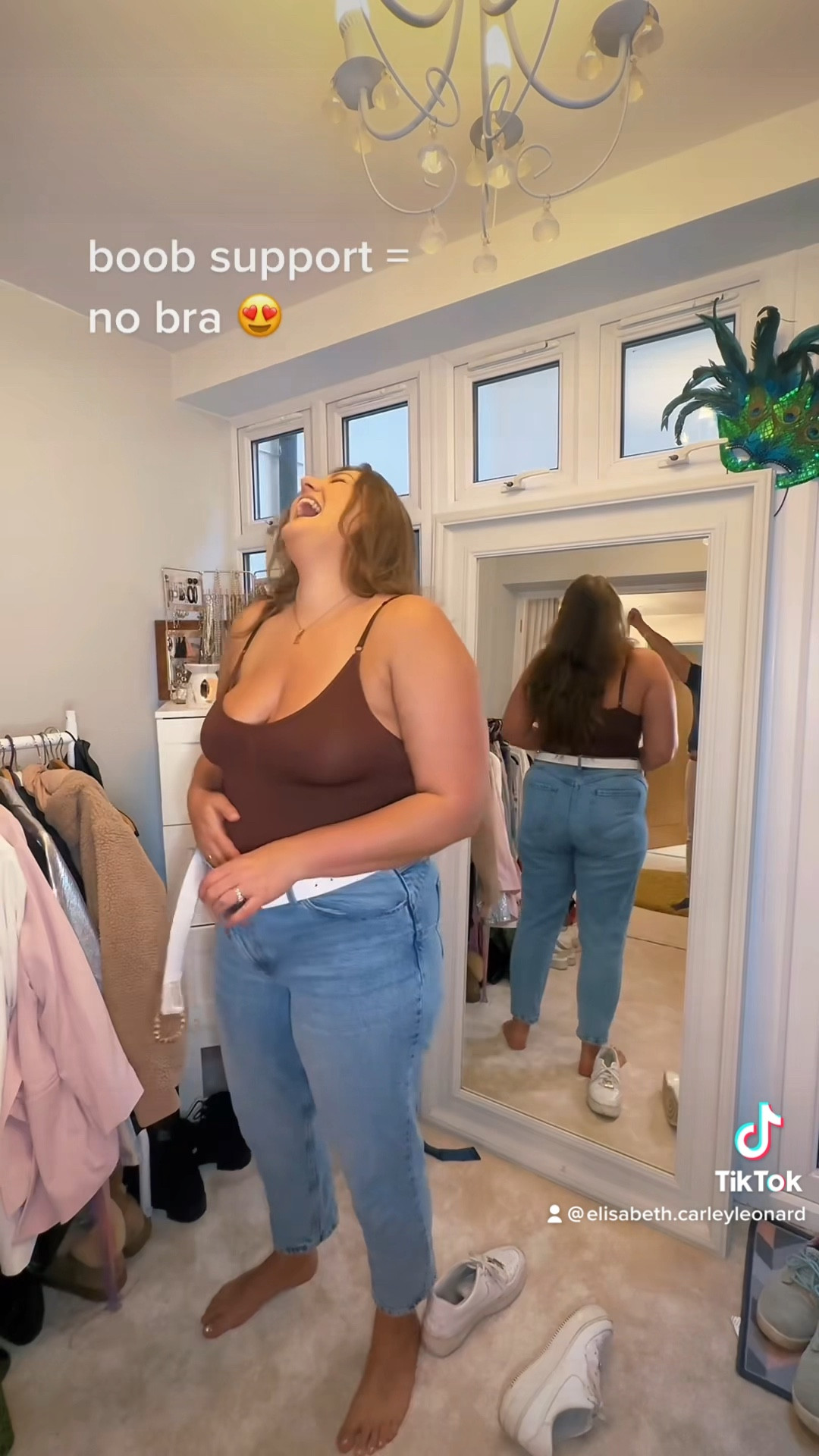 Here’s the full outfit from my tiktok that went viral 🤯

🪩 bodysuit is from tiktok shop & a size XL linked on my profile 
🪩 blazer is a size XL linked below 
🪩 jeans are a size 16 linked below 
🪩 trainers are size 7 linked below 

#LTKcurves #LTKunder100