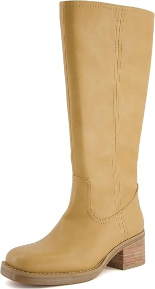 CUSHIONAIRE Sawyer Tall Chunky Heel Womens Boots - Pull On Casual Knee High Boots for Women | Amazon (US)