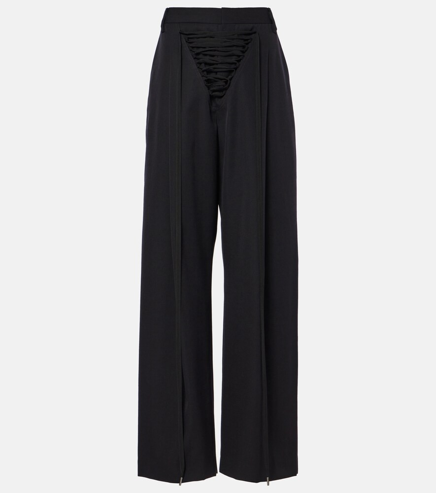 Jean Paul Gaultier Lace-up wool wide-leg pants | Mytheresa (US/CA)