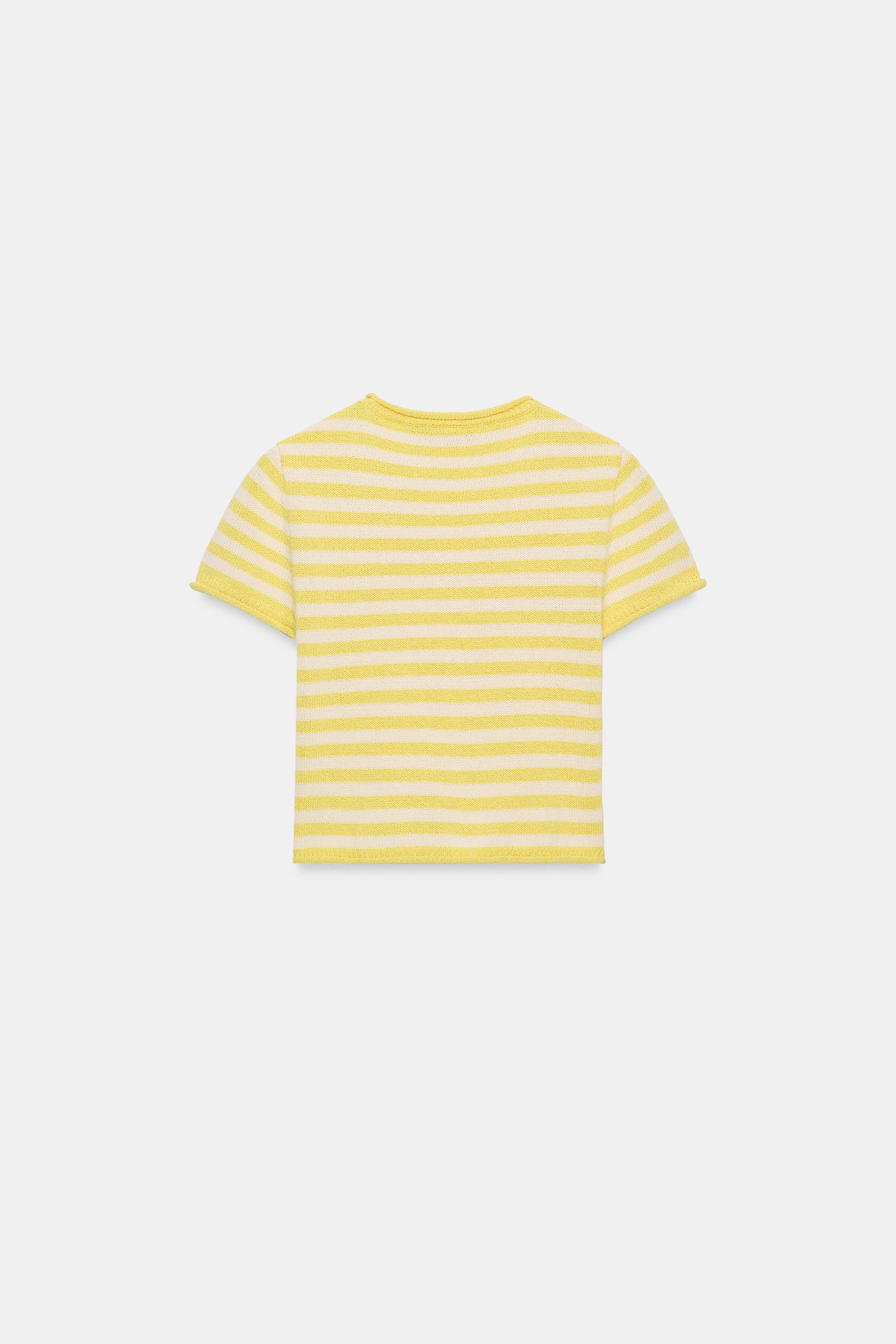 STRIPED KNIT CROP TOP | Zara US