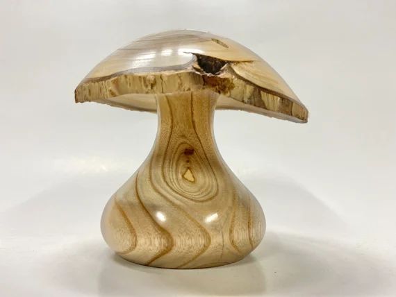 Wood turned mushroom, toadstool mushroom, decorative mushroom, salvaged wood | Etsy (US)