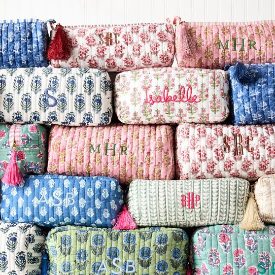 Block Print Travel Pouch Set | Mark and Graham