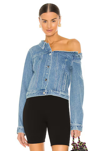 RtA Rebecca Jacket in Natural Blue from Revolve.com | Revolve Clothing (Global)