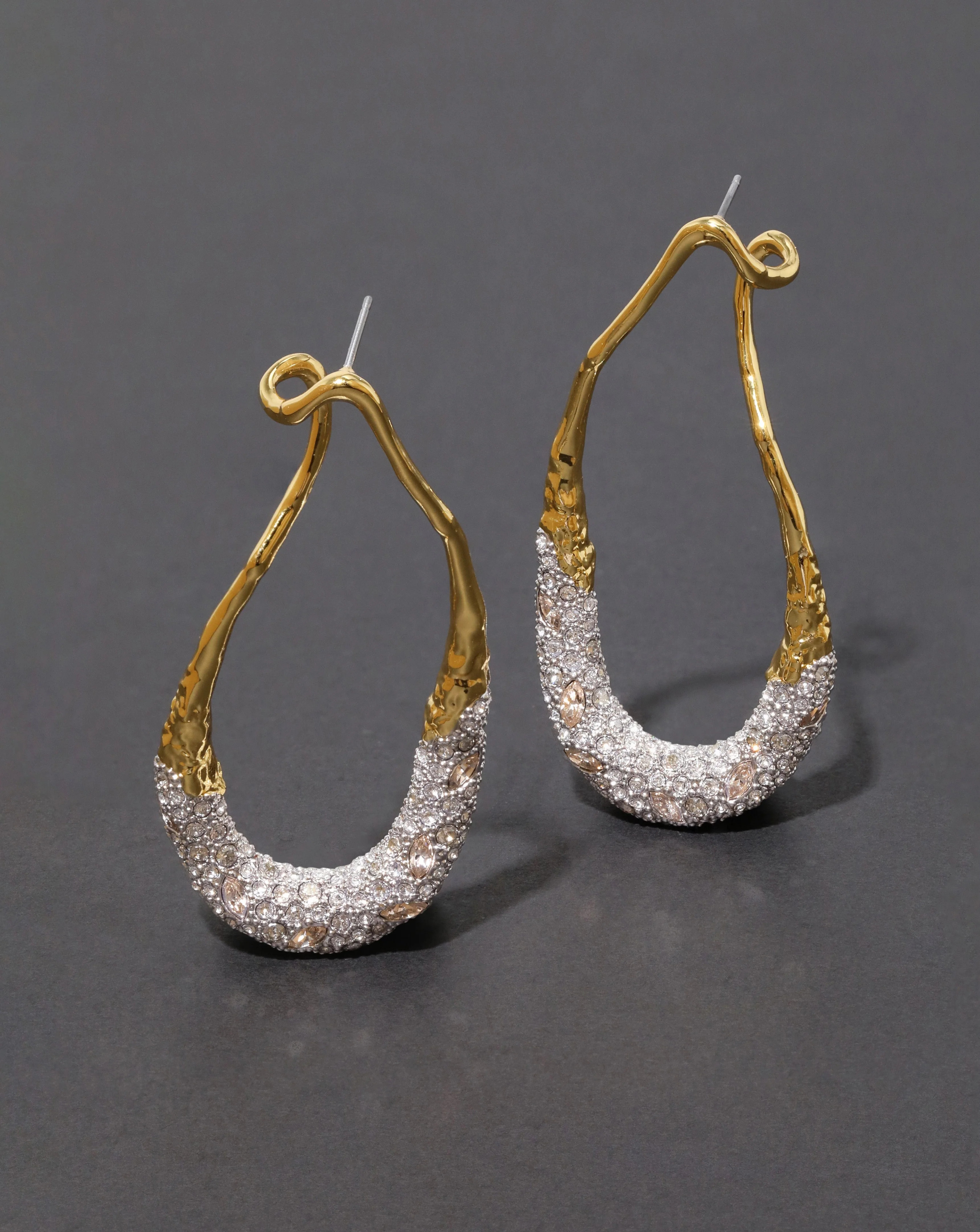 Liquid Gold Link Earrings - Solanales Crystal | ALEXIS BITTAR | Alexis Bittar