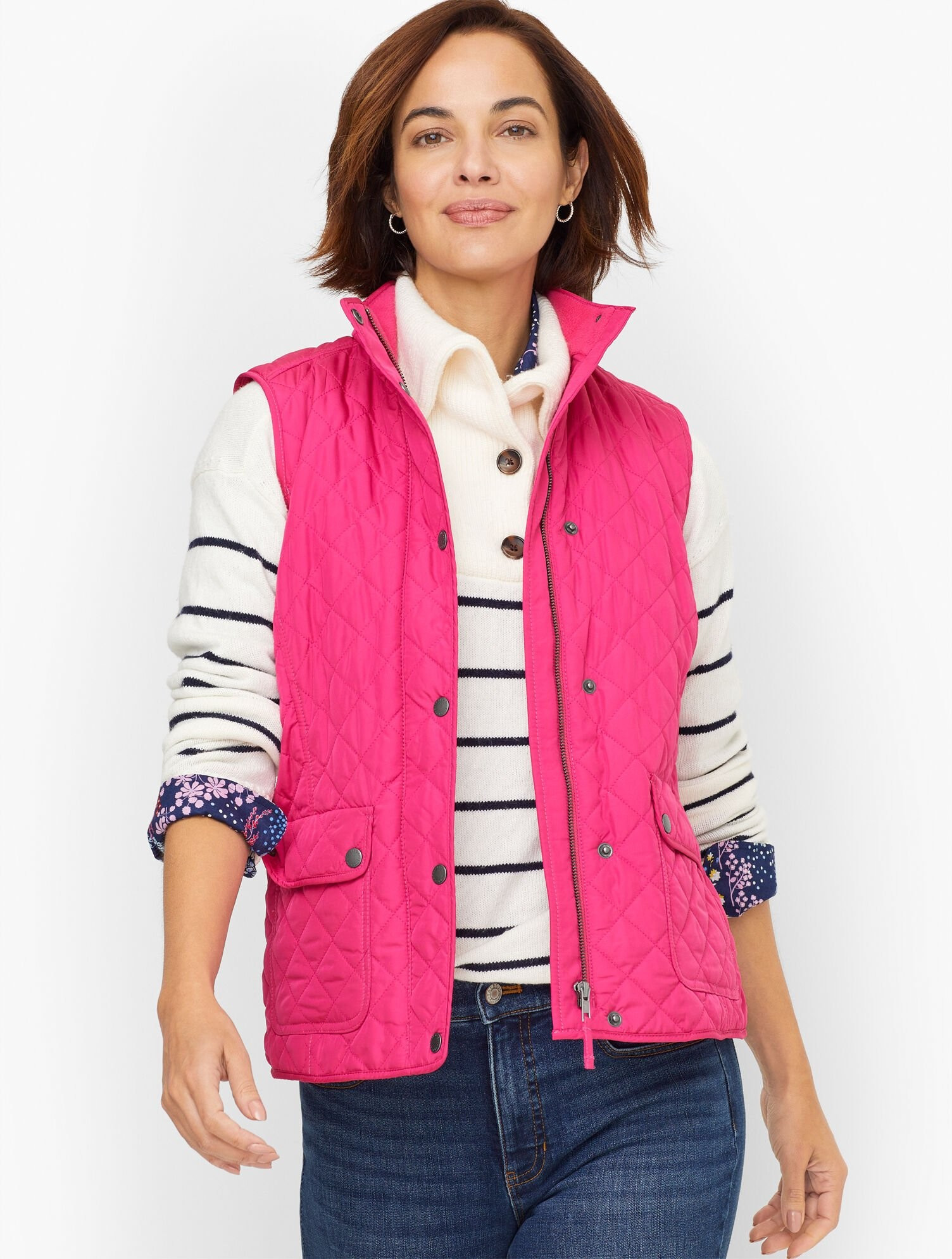 Diamond Quilted Vest | Talbots