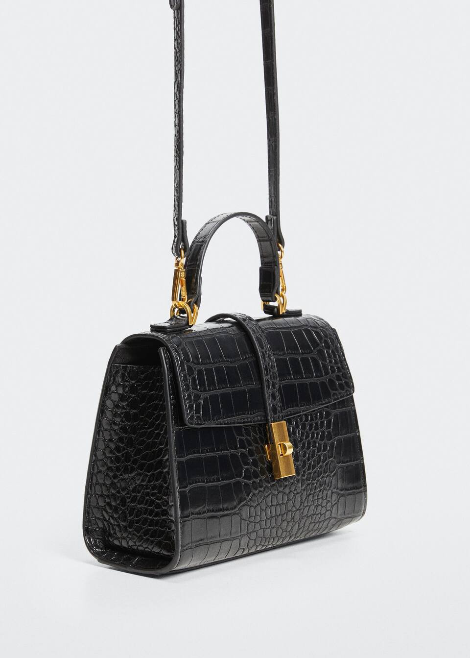 Croco crossbody bag | MANGO (US)