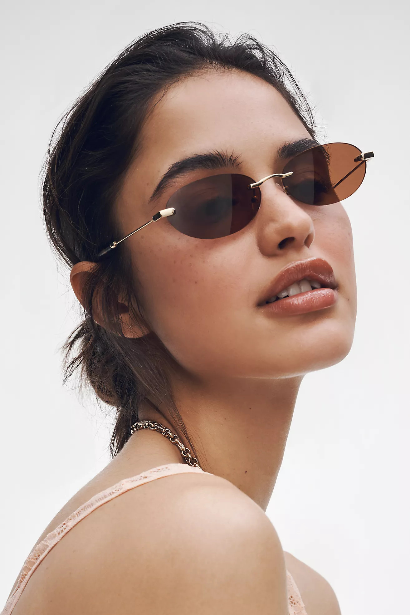 Jenny Bird Frameless Oval Sunglasses | Anthropologie (US)