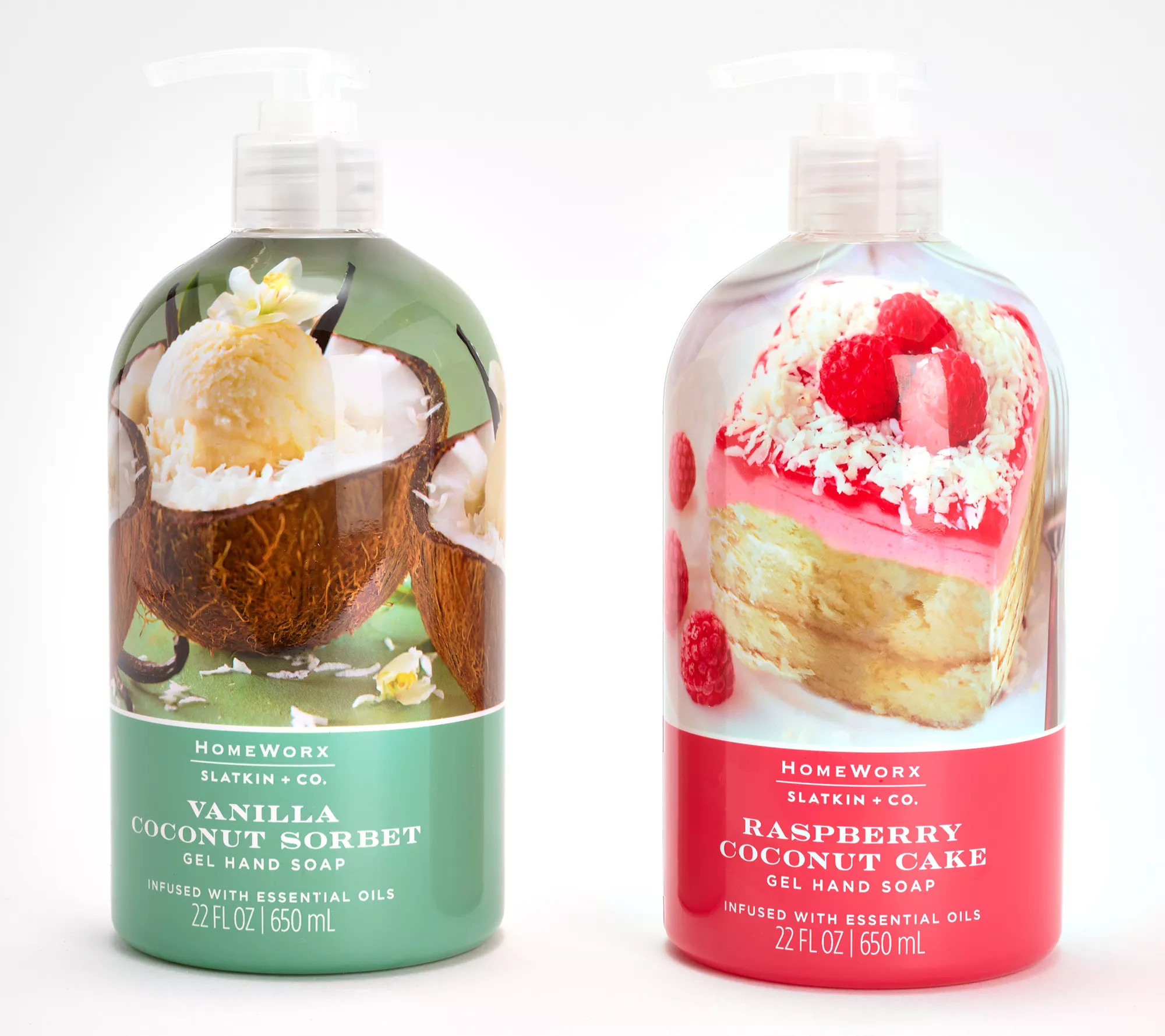 HomeWorx by Slatkin & Co. S/2 22oz Gel Hand Soaps - QVC.com | QVC