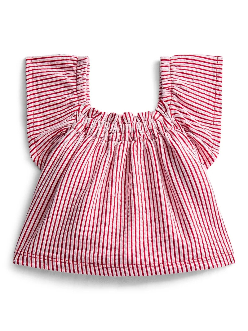 Wonder Nation Baby Girls Flutter Tank Top, Sizes 0-24 Months - Walmart.com | Walmart (US)