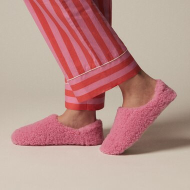 FAUX SHEARLING SLIPPER, ROSE SMALL-MEDIUM | Indigo (CA)
