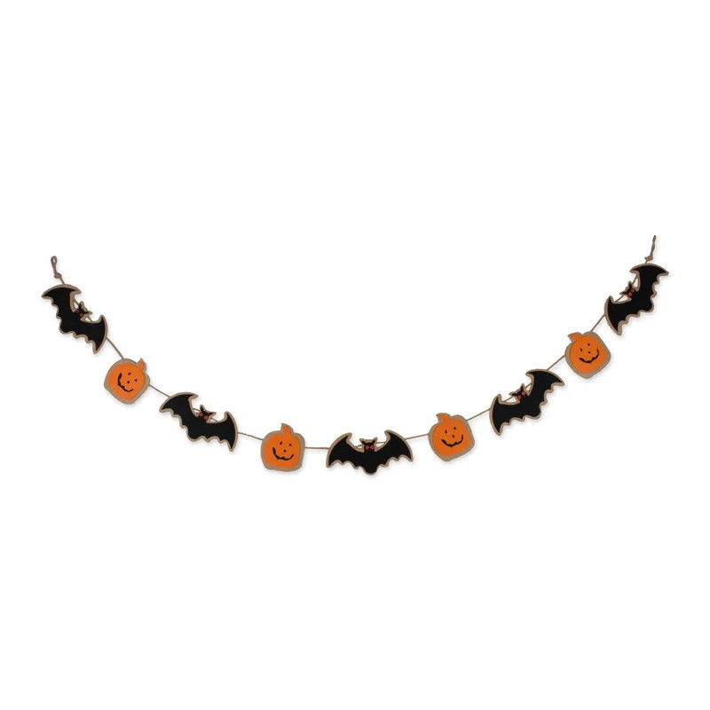 The Holiday Aisle® Bat and Pumpkin Garland & Reviews | Wayfair | Wayfair North America