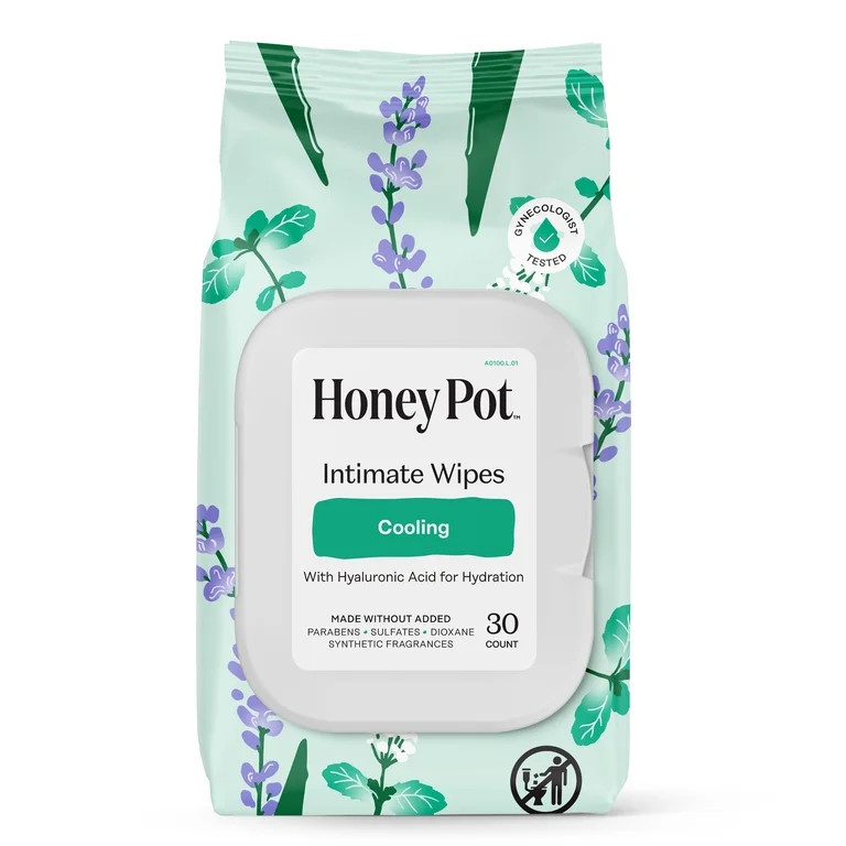 Honey Pot Cooling Intimate Wipes - 30 count | Walmart (US)