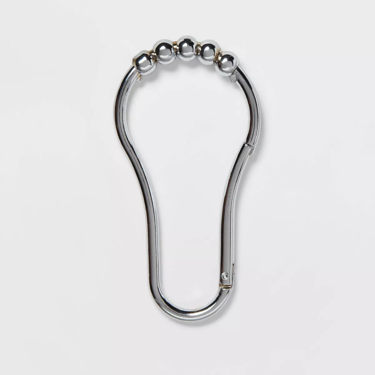 V Hook Shower Curtain Rings Chrome - Threshold™: Zinc Alloy, Chrome-Plated, 12-Pack Hooks for L... | Target