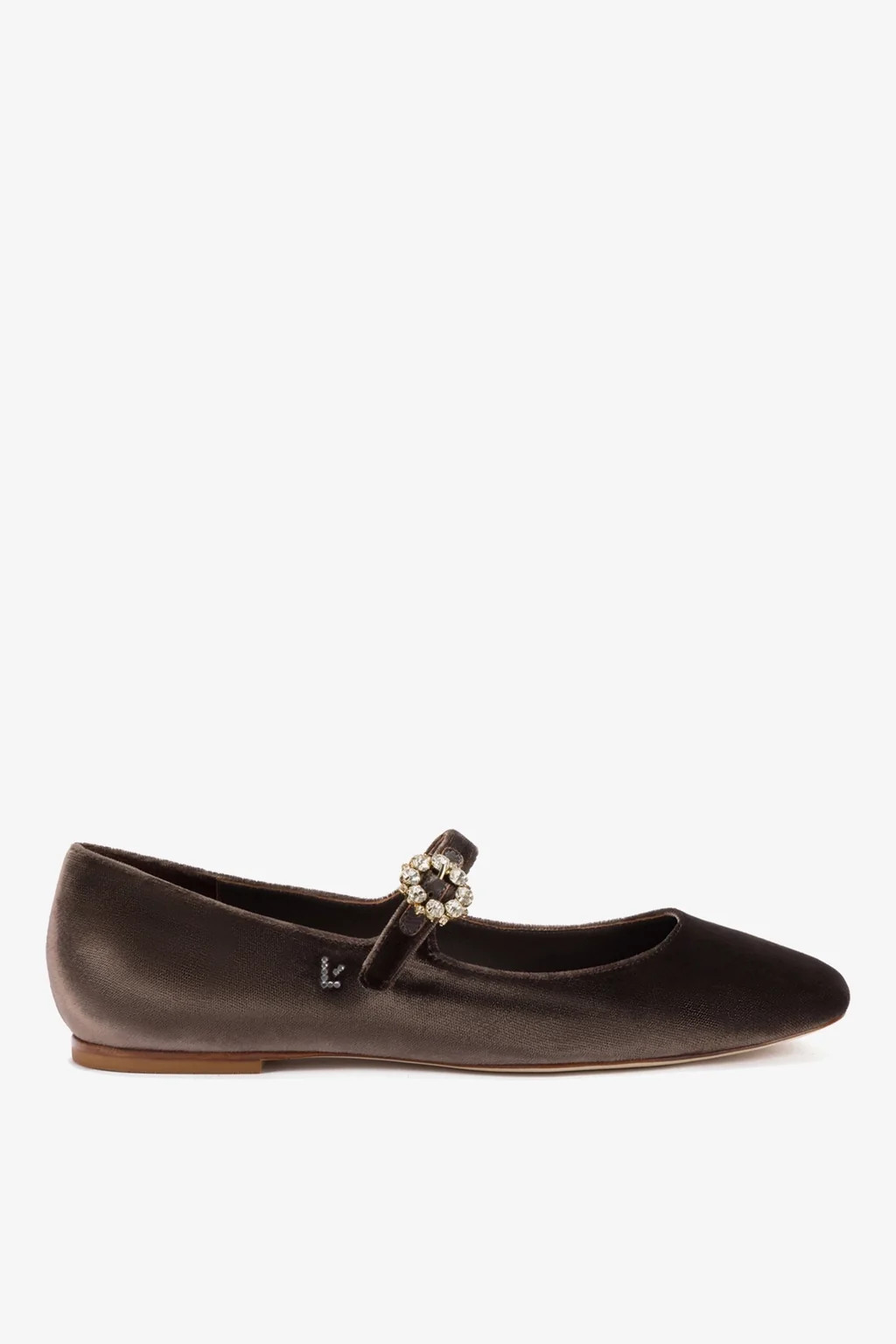 Blair Ballet Flat In Expresso Velvet | Larroude