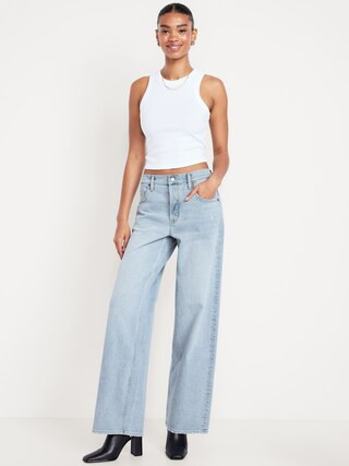 Mid-Rise Slouchy Wide-Leg Jeans | Old Navy (US)