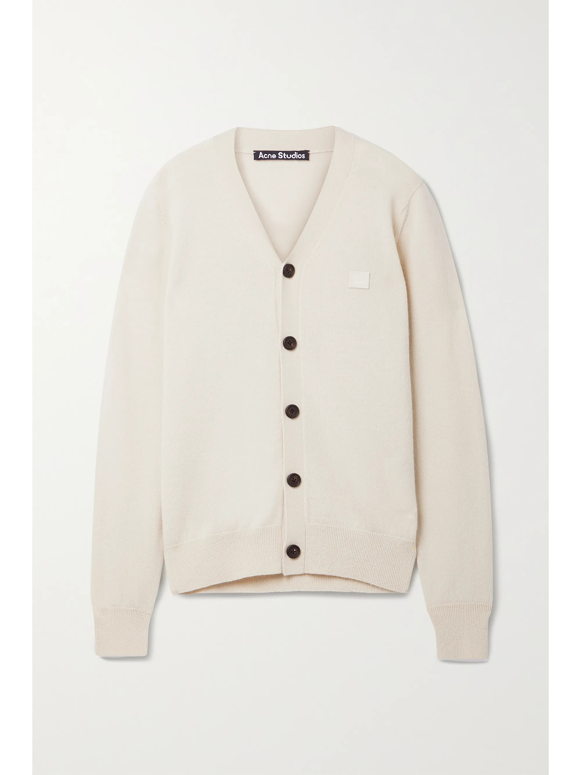 Cream Appliquéd wool cardigan | Acne Studios | NET-A-PORTER | NET-A-PORTER (US)