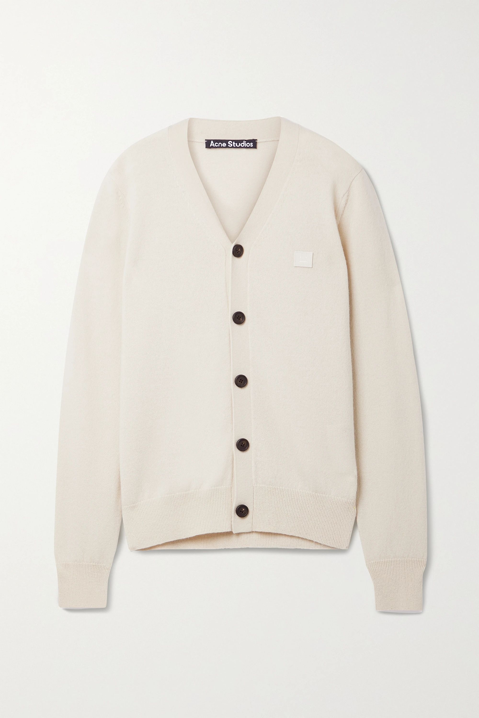 Cream + NET SUSTAIN appliquéd wool cardigan | Acne Studios | NET-A-PORTER | NET-A-PORTER (UK & EU)