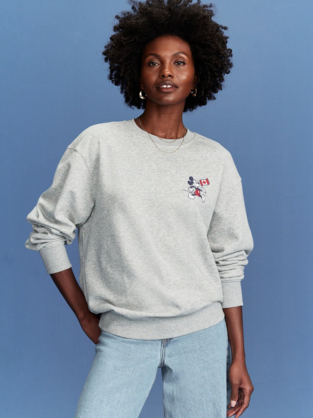 Old Navy x Disney© Mickey Mouse Flag Oversized Logo Graphic Sweatshirt | Old Navy (CA)