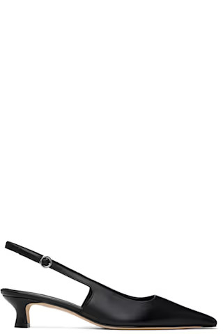 Aeyde - Black Daniella Nappa Leather Heels | SSENSE