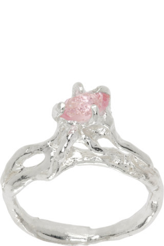 SSENSE Exclusive Silver Bloom Ring | SSENSE
