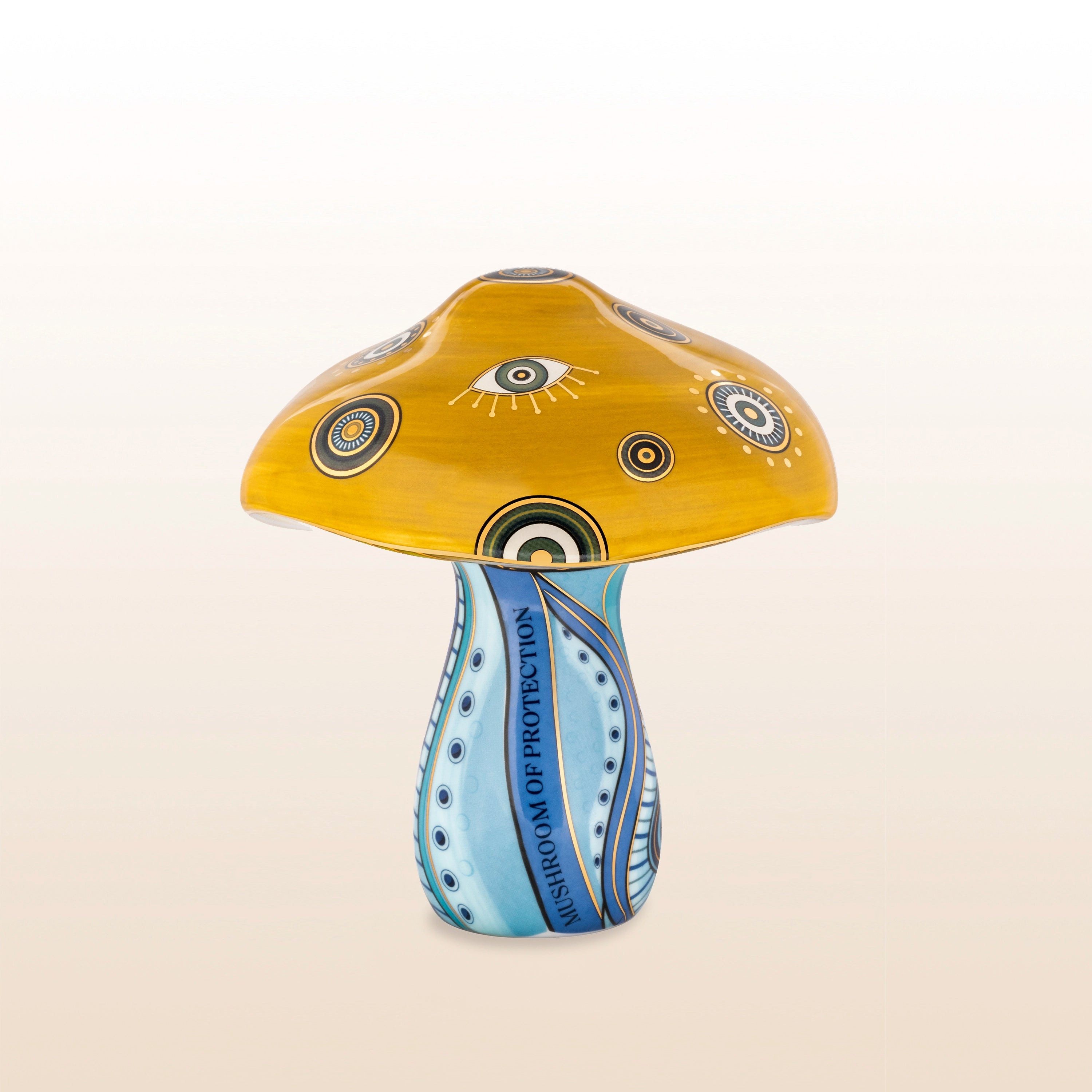 Ethereal Journey - Evil Eye Mushroom Statue | Karma and Luck