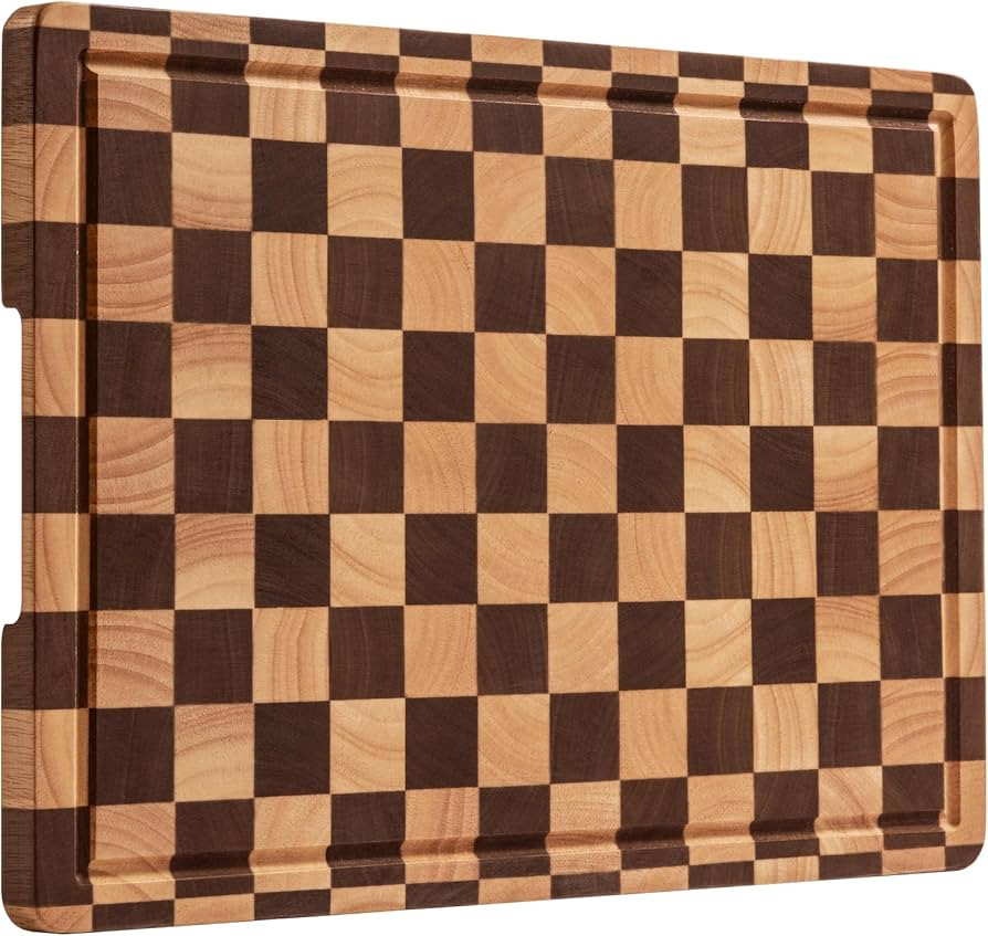 Large Wood Cutting Boards for Kitchen - Design in USA End Grain Cutting Board,Butcher Block Cutti... | Amazon (US)