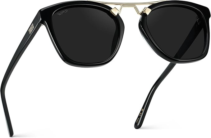 WearMe Pro WMP Eyewear - Women's Oversized Polarized Sunglasses: Square Vintage Style with Metal ... | Amazon (US)