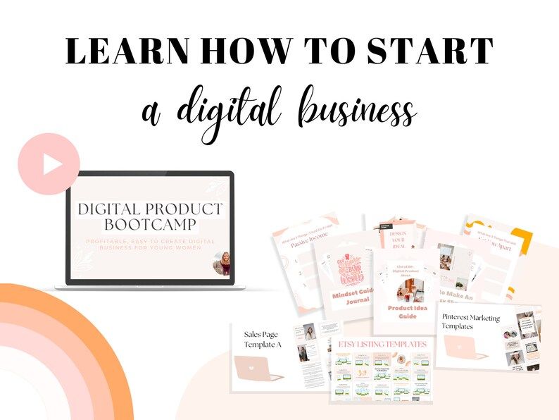 How to Start A Digital Business Online Business Course for - Etsy | Etsy (US)