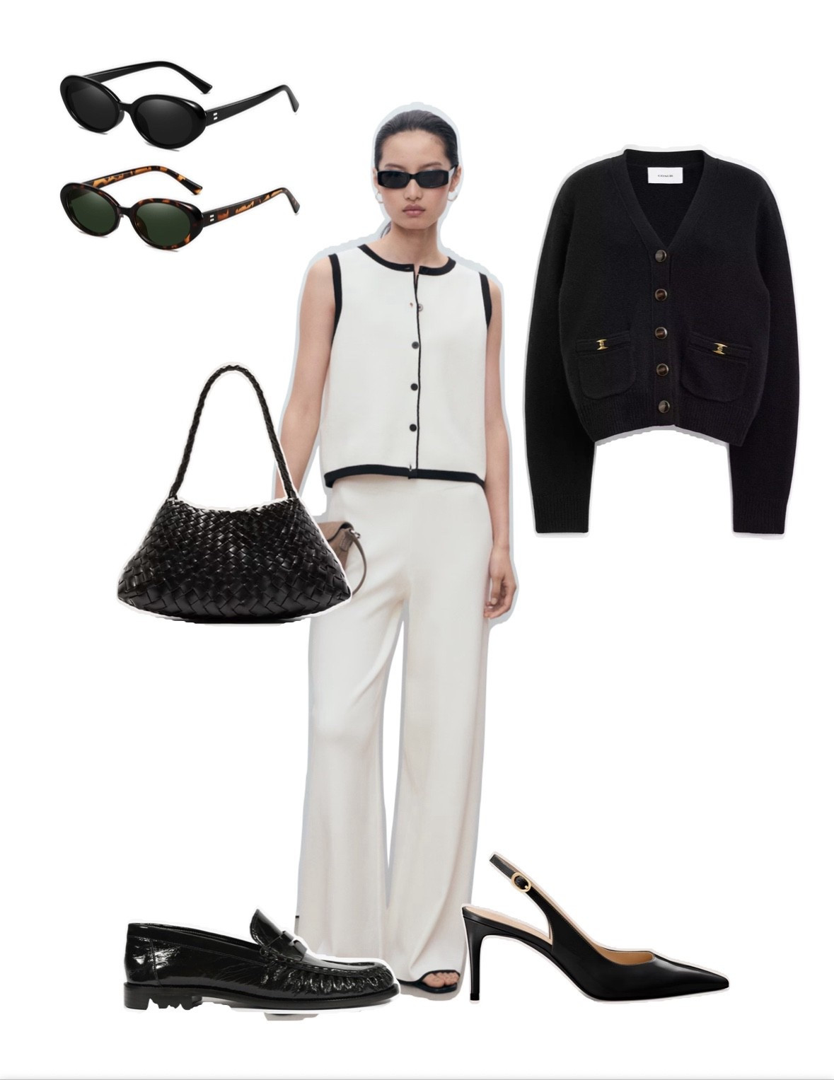 One look, two ways—perfect for desk to dinner.