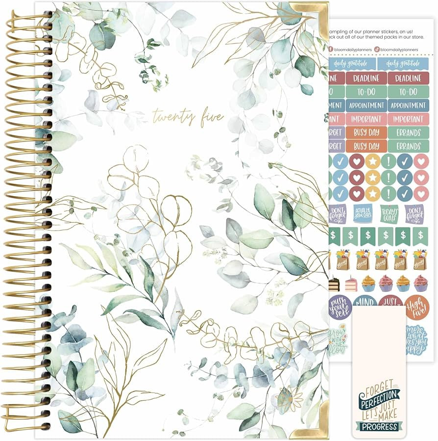 bloom daily planners HARDCOVER 2025 Calendar Year Day Planner (January 2025 - December 2025) - Pa... | Amazon (US)