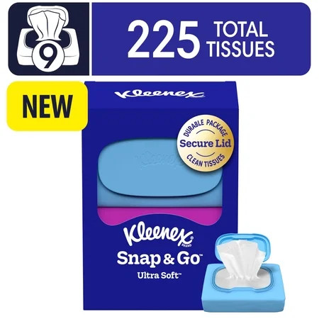 Kleenex Snap & Go Ultra Soft Facial Tissues, 9 On-the-Go Packs | Walmart (US)