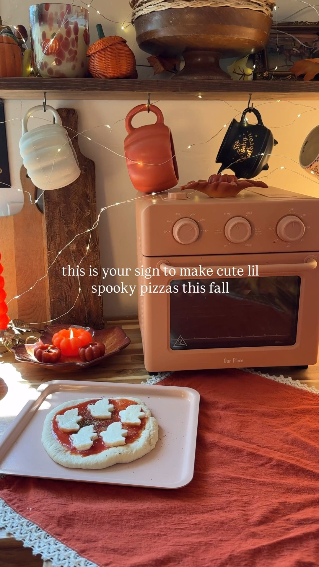 Spooky Pizzas! Save this and share it with a friend for your next Halloween-inspired dinner || cookie cutters || wonder oven || Halloween dinner 

#LTKHalloween #LTKFallSale #LTKSeasonal